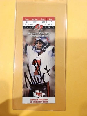 Boleto firmado por Martin Gramatica. Tampa Bay Buccaneers Foto 1 de 4