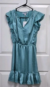 Steve Madden Womens Prairie Dreams Ruffled Mini Party Dress Size XS - Picture 1 of 5