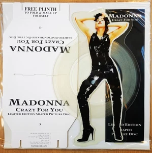 MADONNA SHAPE Crazy For PICTURE DISC + Insert + Plinth 1991 Orig. New UNPLAYED ! - Picture 1 of 8