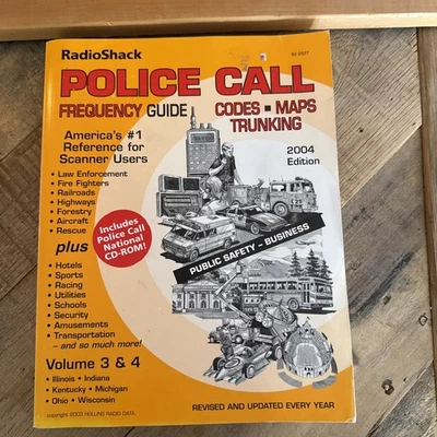 Radio Shack Police Call Frequency Guide 2004 Volume 3 & 4 - IL IN KY MI OH WI - Image 1 of 4
