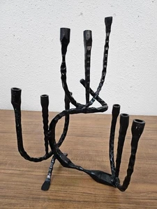 David Polombo Schmiedeeisen Brutalist Skulptur Chanukka Menora 1920-1966 MCM - Bild 1 von 14
