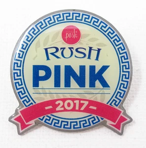 Perfectly Posh Rush Pink Lapel Pin 2017 Greek Key Border - Picture 1 of 6
