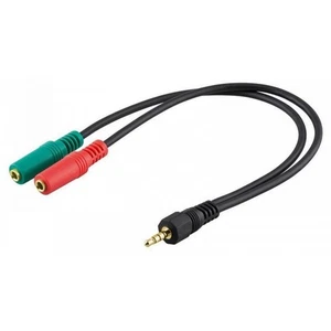 Mikrofon Splitter Kabel Kopfhörer Klinke 3,5" für Smartphone und Notebook - Bild 1 von 3