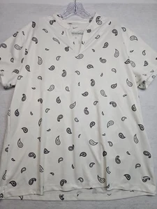Nike Dri Fit Damen Übergröße weiß XXL Paisley Golfshirt V-Ausschnitt bequem - Bild 1 von 10