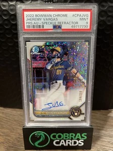 2022 Bowman Chrome Jheremy Vargas Speckle Refractor Auto #184/299 psa 9 - Picture 1 of 1