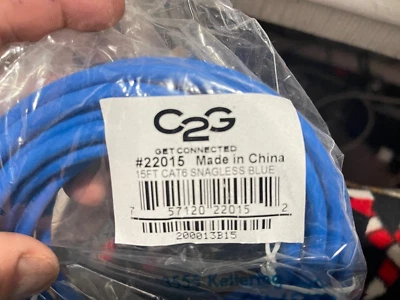 C2G 22015 15ft Cat6 Snagless Unshielded (UTP) Network Patch Cable - Blue - (Z4) - Image 1 of 4