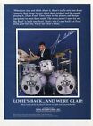 1982 Print Ad of Pearl Drum Kit w Louie Bellson Big Band Explosion