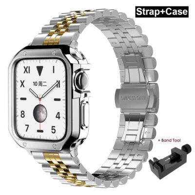 Metal Band +Case For Apple Watch Series 10 9 8 7 6 5 4 3 Strap Ultra2 45 46 49mm - Image 1 of 4