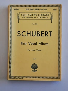 Libro - Primer álbum vocal de Schubert para voz baja - Schirmer vol 343 1923 - Imagen 1 de 7