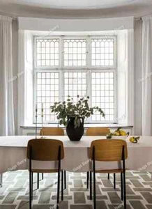 Olive Grove 60S Geo Basket Weave Rug Living room Bedroom Handmade Rug Carpets - Picture 1 of 9