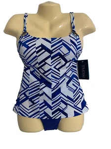 Costume da bagno Tankini bikini con profilo nuovo con etichetta set 2 pezzi taglia 6 tank - Foto 1 di 3
