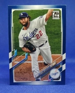 2021 Topps Series 1 Baseball Clayton Kershaw Royal Blue Parallel #67 LA Dodgers - Picture 1 of 2