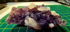 SPECTACULAR XLS Calcite Crystals on Amethyst Ametista, Rio Grande do Sul, Brazil - Picture 1 of 12