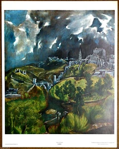 Litografía El Greco Vista de Toledo Vintage Original 1960 Primera Impresión Edición Limitada - Imagen 1 de 1