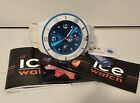 Ice Watch Ice Forever White Blue Rubber Strap Watch