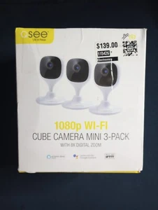 Q SEE - Cube Camera Mini 3-Pack with 8X Digital Zoom 1080p Wi-Fi - NIB - Picture 1 of 10