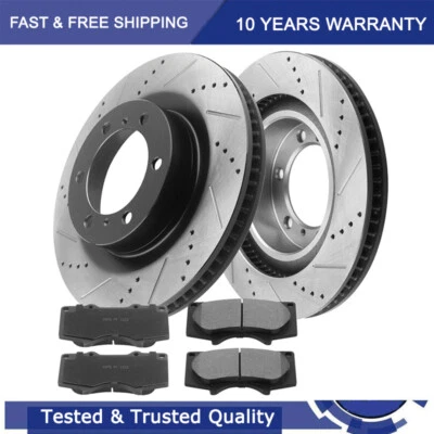 Rotores de disco delanteros pastillas de freno para Lexus GX460 2010 2011 2012-2020 4Runner 4,0 l Foto 1 de 4