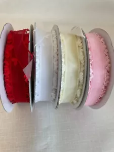 5 Meter durchsichtiges Herz 25 mm breites Band - verschiedene Farben - Bild 1 von 9