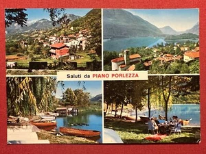 Cartolina - Saluti da Piano Porlezza ( Carlazzo, Como )- Vedute diverse - 1971 - Foto 1 di 2