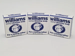 Williams Mug Shaving Soap 1.75 Oz 50g Bar NIB Qty-3 - Picture 1 of 9