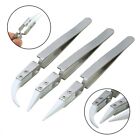 Non Conductive Tweezers with Ceramic Tips for SMD SMT Components Set of 3