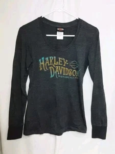 Harley-Davidson Bellmore New York Long Sleeve T-Shirt Women's Medium -L3 - Picture 1 of 3