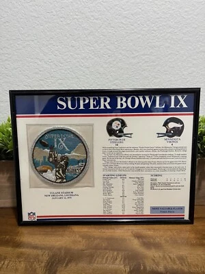 匹兹堡钢人队超级碗IX补丁统计卡相框威拉比和沃德 — 第 1/4 张图片