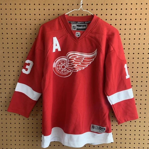 Detroit Redwings Pavel Datsyuk Jersey Youth L/XL Fight Strap NHL Reebok Stitched Cover