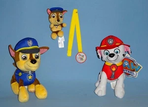 Paw Patrol-Marshall Dalmatian-Chase Police Dog-Gund Pup-Award Medal-Plush Lot-4 - Picture 1 of 18