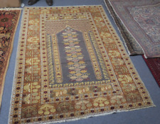 Antique Turkish Anatolian Ghiordes Prayer Mihrab Rug 4'4x 5'1 Hand Knotted Wool