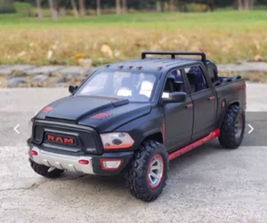 1:32 DODGE RAM Pickup Truck Alloy Model with Sound, Light & Spring-Black - Picture 1 of 21