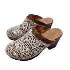 Size 7 Korks Womens Nora Clogs Shoes Boho Crochet Spring