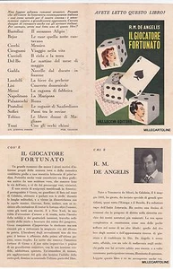 # PUBBLICITARIA  LIBRO "IL GIOCATORE FORTUNATO"..DADI E CARTA DA GIOCO-DEPLIANS - Picture 1 of 1