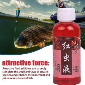 1x Verme Rosso Profumo Liquido Esca Pesce Additivo Esche da Pesca Esche Attrattivo Esaltatore UK - Foto 1 di 15