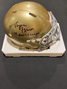 Vagas Ferguson Notre Dame 1977 National Champs Signed Auto Mini Helmet ~ JSA - Picture 1 of 5