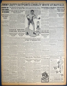 1915 Chicago Sports Page - Boxer Jimmy Duffy Outpoints Charlie White At Buffalo - Picture 1 of 3