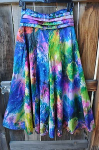 ARTIST HAND PAINTED SILK ART TO WEAR TIE DYED ONE OF A KIND PANT BY DILEMMA,OS ! - Picture 1 of 4