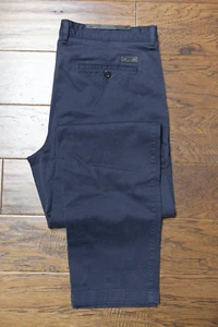 HUGO BOSS Hombre Crigan Estándar Elástico Algodón Azul Oscuro Chinos 38R Eu 54 - Imagen 1 de 11