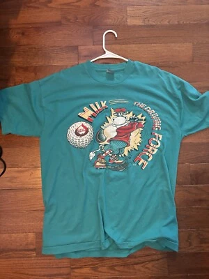 Vintage Milk The Driving Force Cow Golf Single Stitch USA BEST T-Shirt LARGE - Image 1 of 4