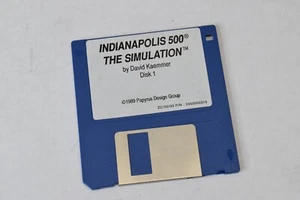 Indianapolis 500 The Simulation 1989 PC DOS 3.5" Disquete Juego Papiro - Imagen 1 de 2