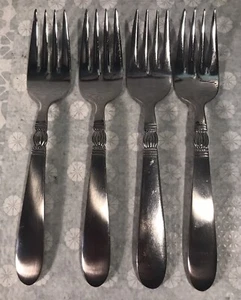 NASCO Karen Stainless Steel Salad Forks Fork 6.5” Japan Set of 4 Vintage - Picture 1 of 8
