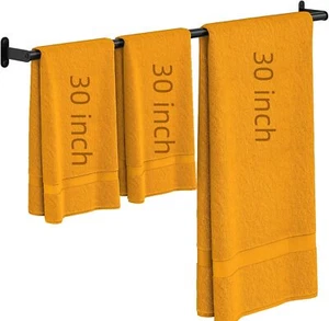 30 Inch Matte Black Towel Bar for Bathroom Towel Racks for Bathroom Wall Stainl - Picture 1 of 3