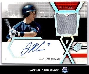 2004 SPx #SS-JM JOE MAUER Minnesota Twins AUTO HOF RC MEM #/999 EX-NM - Picture 1 of 4