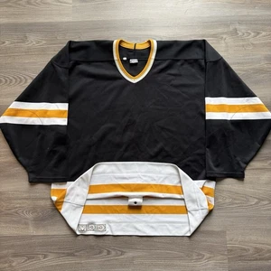VINTAGE CCM MASKA PITTSBURGH PENGUINS BOSTON BRUINS AUTHENTIC BLANK JERSEY 52 - Picture 1 of 10