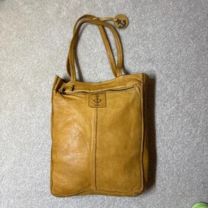 Harbour 2nd Cartera de Cuero Tachonado Mostaza Bolso de Hombro Dorado Coñac 14X12X3 - Imagen 1 de 8