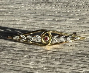 Broche Ancienne « Serpent » Art Nouveau - Plaqué Or - Picture 1 of 2