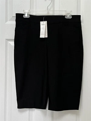 Shorts slim preto novo com etiquetas Chico's tamanho 1 M 8-10 x 13" So Slimming Brigitte $59.50 - Imagem 1 de 4