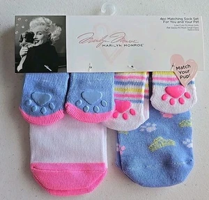 Marilyn Monroe (4PC) Pretty Princess Matching Sock Set For You & Your Small Pet - Picture 1 of 8