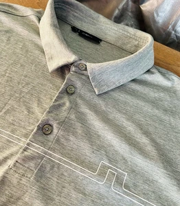 J Lindeberg Men's Logo Heathered Golf Polo Mens Size 3XL Heathered Green - Picture 1 of 10