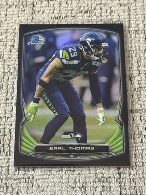 2014 Earl Thomas Bowman Chrome Black Refractor /299 #63 - Image 1 of 2